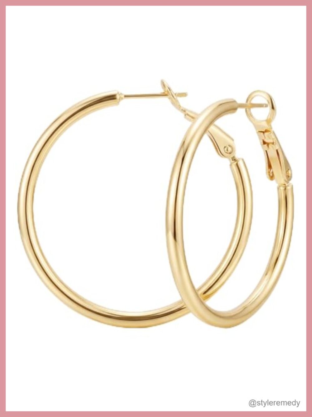 14K Gold Hoop Earrings Women Sleek Minimalist 2mm Thin Trendy Hoops Daily Wear